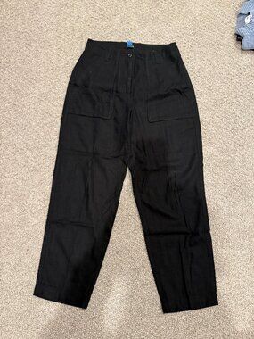 J. Crew Straight-Leg Linen Cargo Pants